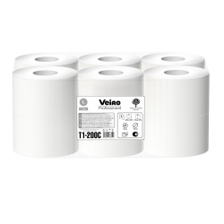 картинка Veiro Professional Lite Т1-200С Туалетная бумага в средних рулонах Сыктывкарская 1сл, 200м±5% (12шт/упак) от магазина Одежда+