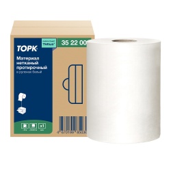 картинка Tellus 352200 Материал нетканый протирочный в рулонах, категория качества Комфорт, 1сл 105м 266л, белый от магазина Одежда+