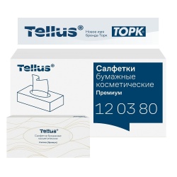 картинка Tellus 120380 Салфетки для лица ультрамягкие, категория качества Премиум, 2сл, 100л (21шт/кор) от магазина Одежда+